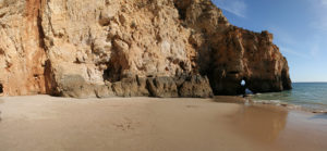 landscape beach and rock portugal
