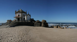 portugal porto chapel in ocean